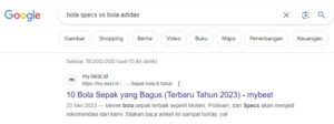 serp dari commercial intent