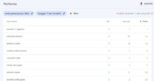 Melihat peluang search query dari GSC