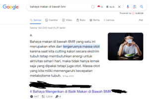 contoh penerapan on page SEO lewat featured snippet