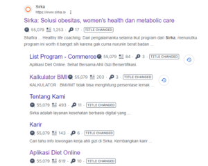 contoh sitelink perusahaan