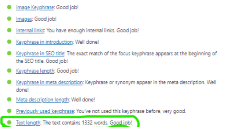 konten panjang dari jumlah kata yoast