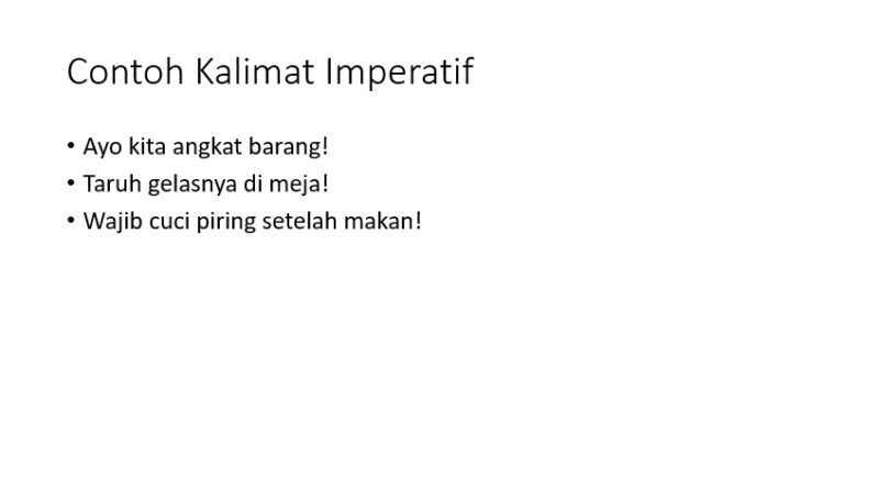 contoh kalimat imperatif