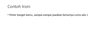 contoh kalimat dengan majas ironi