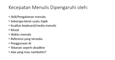 faktor yang memengaruhi kecepatan menulis artikel
