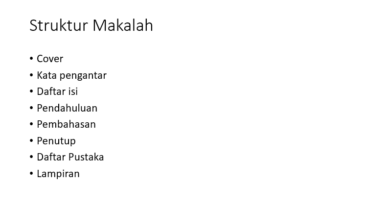 struktur makalah secara sederhana