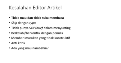 kesalahan editor artikel