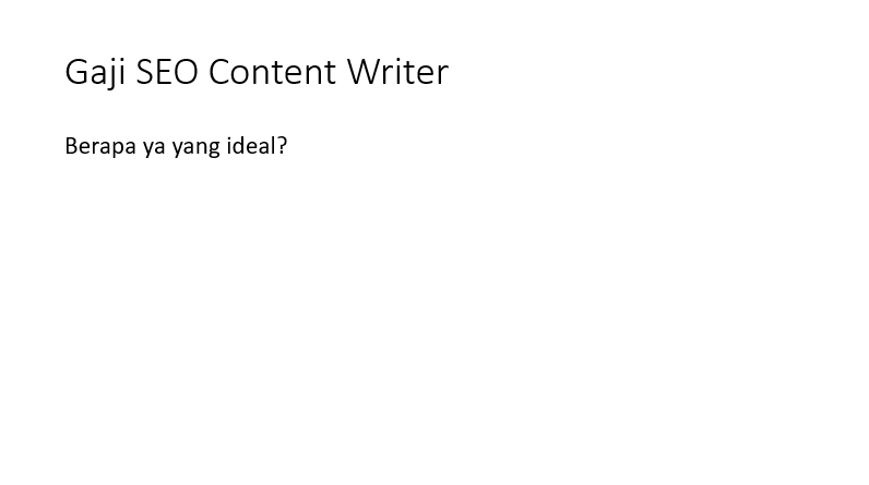 gaji seo content writer