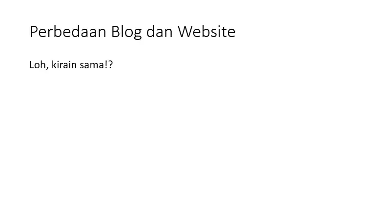 perbedaan blog dan website