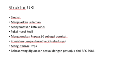 ciri-ciri struktur URL yang seo-friendly