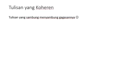 tulisan yang koheren