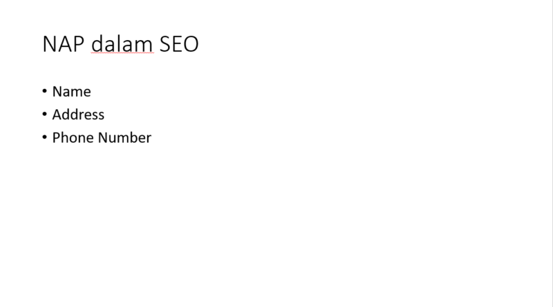 nap dalam seo