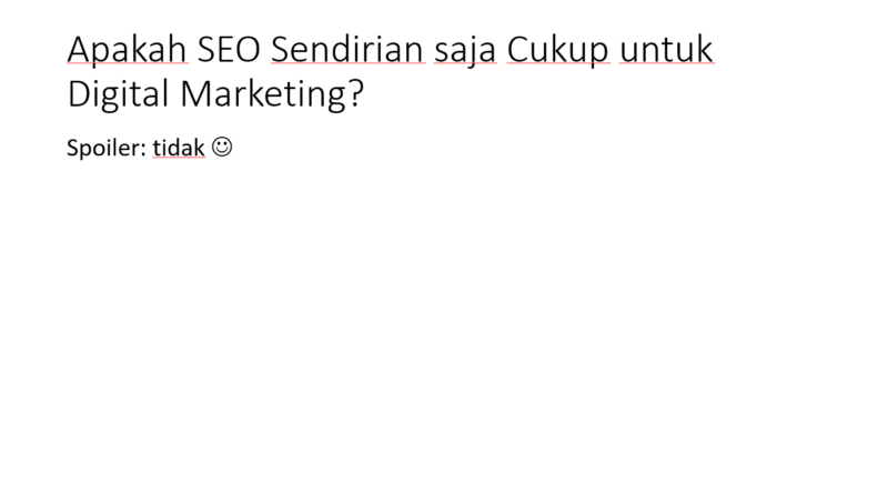 apakah seo saja cukup untuk digital marketing?