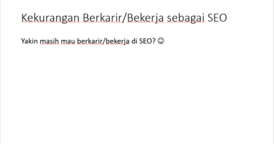kekurangan berkarir/bekerja di SEO