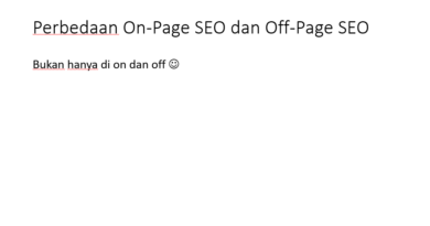 perbedaan on-page SEO dan off-page SEO