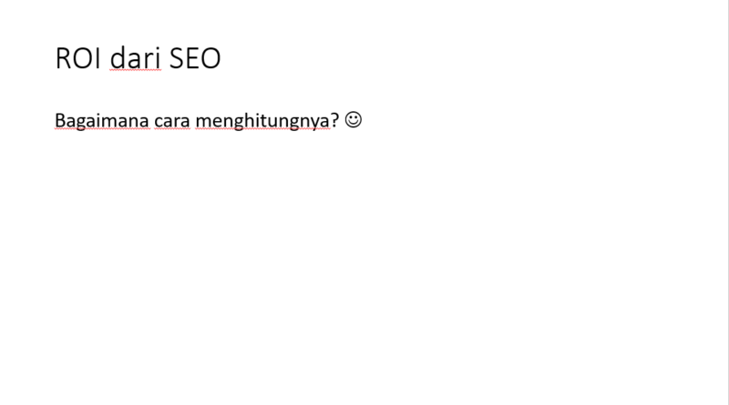 roi dari seo
