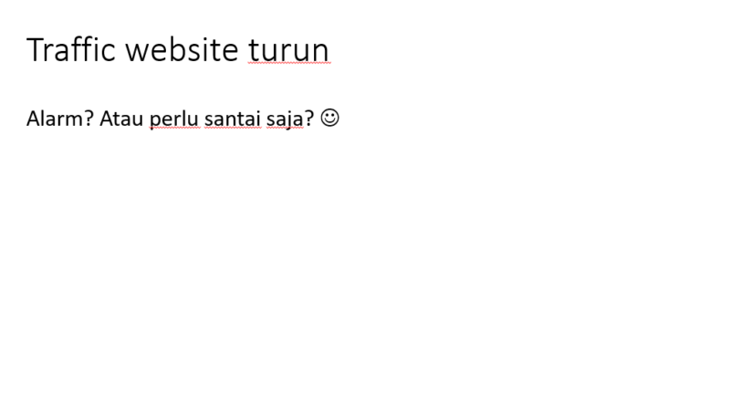 traffic website turun